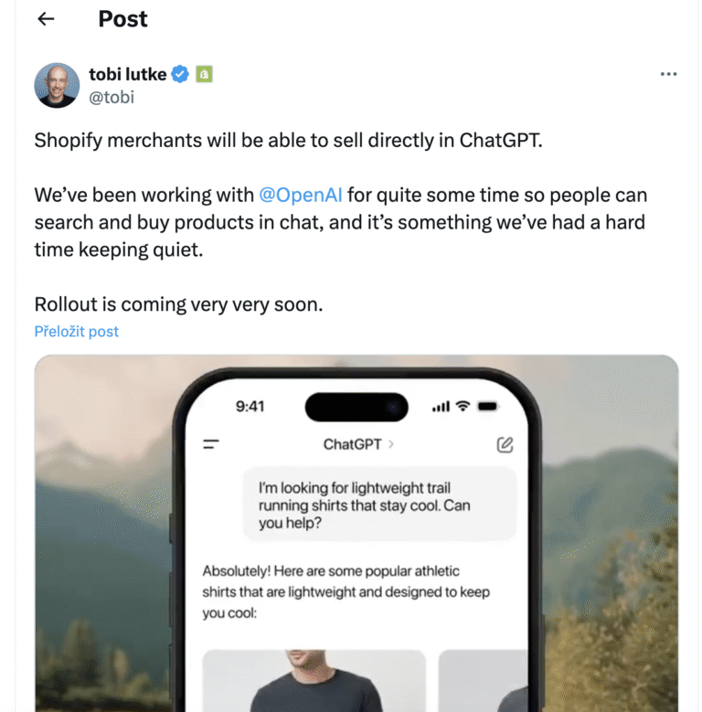 Tobi Lutke Shopify OpenAI partnerstvi